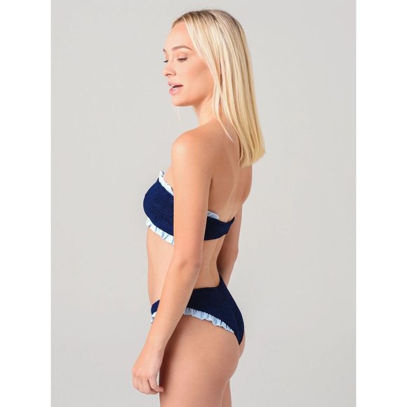 Hunza G x Pandora Sykes Tracey Frill Ruffle Bikini Bathing Suit - Picture 6 of 14
